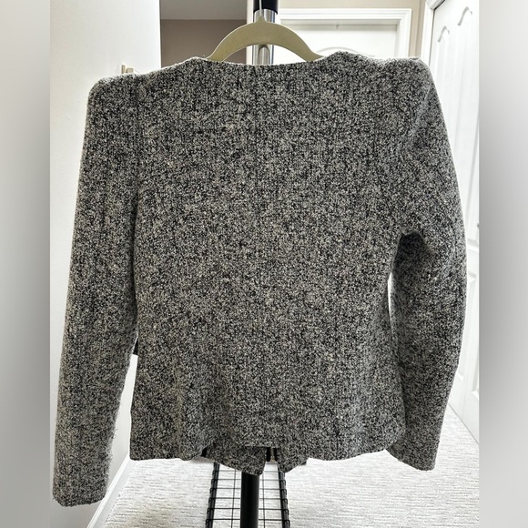 Gray Tweed Zipper Jacket - Picture 2 of 2